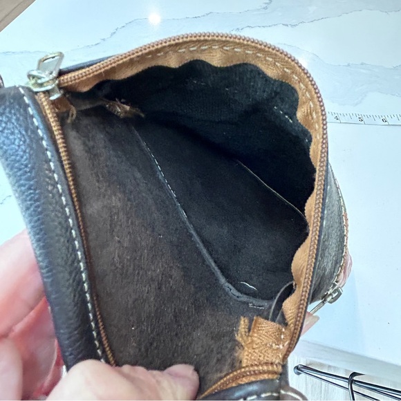 Hand Painted Leather Phone Pouch - Picture 7 of 11